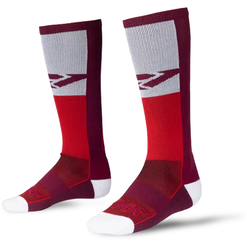 Medias Moto Sock Red/Maroon/White