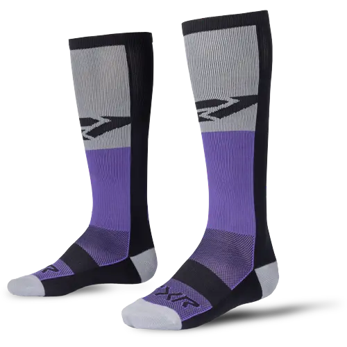 Medias Moto Sock Purple/Black/Grey